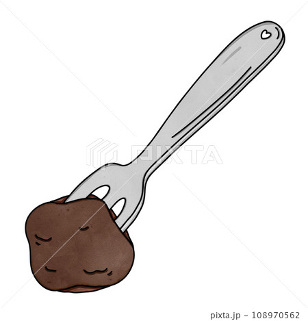 Spoon with piece of cake Spoon with piece of cake 108970562