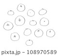 みかん：鉛筆で描いたドローイング 108970589