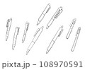ボールペン：鉛筆で描いたドローイング 108970591