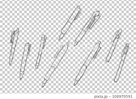 Ballpoint pen: a drawing made with a pencil Ballpoint pen: a drawing made with a pencil 108970591