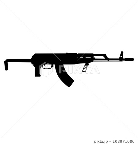 Silhouette of the AK 47 Gun 108971086