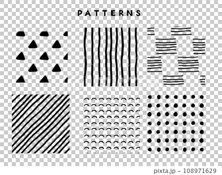 Monochrome simple hand drawn pattern Monochrome simple hand drawn pattern 108971629
