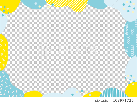 POP and fun geometric pattern watercolor frame POP and fun geometric pattern watercolor frame 108971720