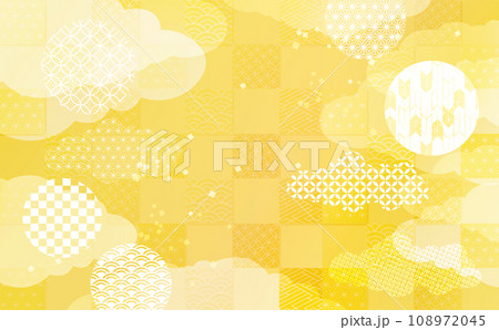 和柄　雲　背景パターンイラスト 108972045