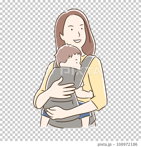 赤ちゃんを抱っこするママ 108972186