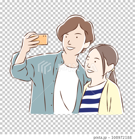 自撮りするカップル 108972188