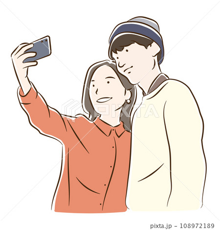 自撮りするカップル 108972189