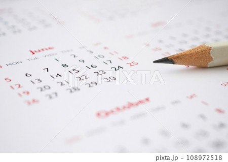 white pencil on calendar background business planning appointment meeting concept 108972518