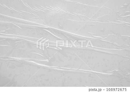 White plastic film wrap texture background White plastic film wrap texture background 108972675