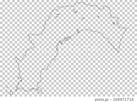 Blank map Kochi prefecture 108972718