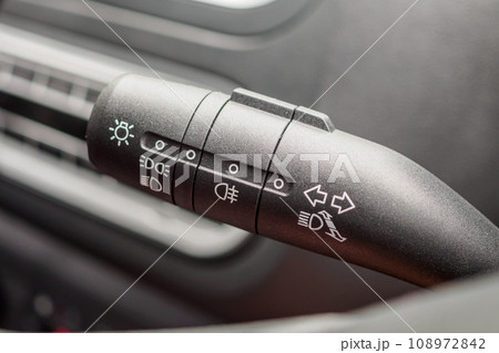 Car light control switch close up Car light control switch close up 108972842