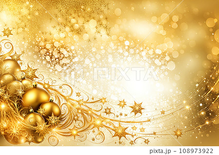 Abstract Christmas and new year background,shiny golden,red,blue lights with bokeh and space for any design. 108973922