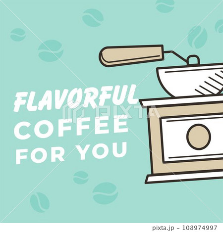 Flavorful coffee for you, cafe promotion banner 108974997