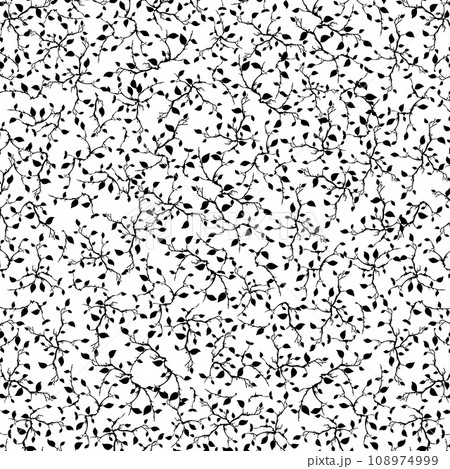 Full black and white leaves pattern Full black and white leaves pattern 108974999