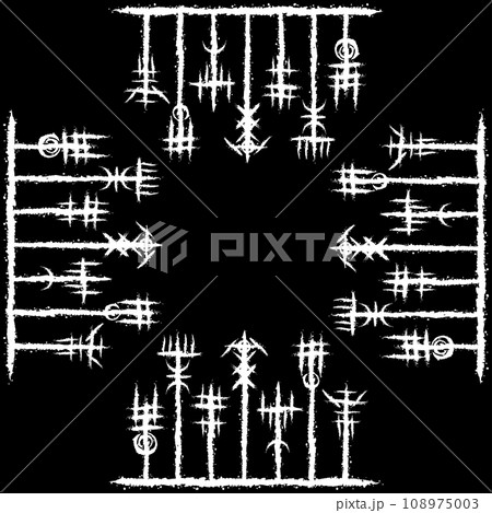 Runic viking text and symbols Runic viking text and symbols 108975003