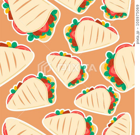 Fast food sandwich for snack or dinner eating 108975069