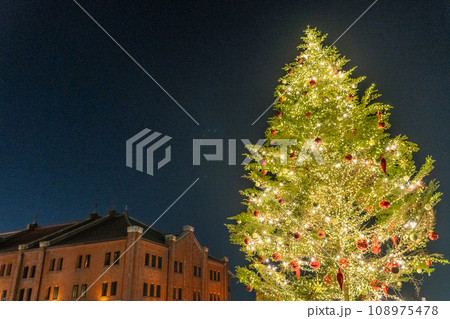 横浜赤レンガ倉庫とクリスマスツリー 横浜赤レンガ倉庫とクリスマスツリー 108975478