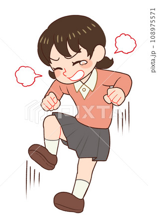 癇癪を起す子供のイラスト 108975571