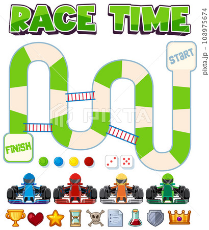 Maze Game Template with Car Racing Theme 108975674