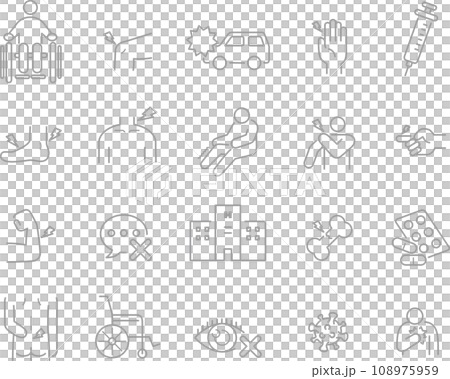 Injury/illness icon material 108975959