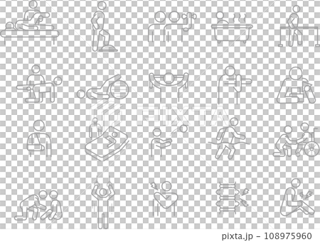 リハビリテーションのアイコン素材 108975960