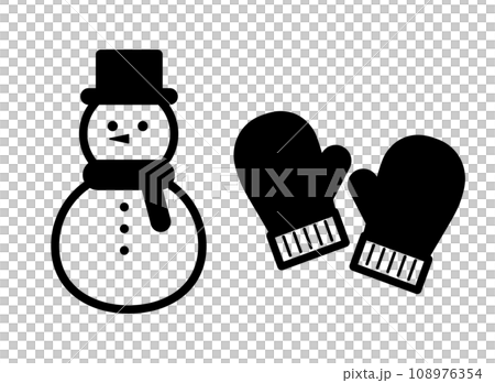 雪人手套圖標 雪人手套圖標 108976354