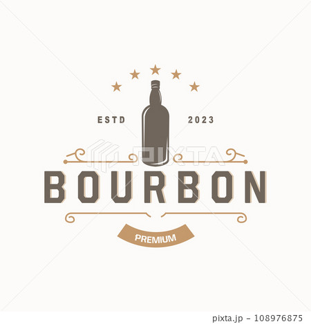 Whiskey Logo, Drink Label Design With Old Retro Vintage Ornament Illustration Premium Template Whiskey Logo, Drink Label Design With Old Retro Vintage Ornament Illustration Premium Template 108976875