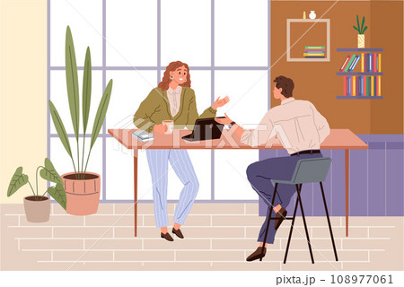 Office people worker. Vector illustration. Collaboration among office workers fosters culture shared responsibility and achievement The workplace provides employment opportunities for individuals Office people worker. Vector illustration. Collaboration among office workers fosters culture shared responsibility and achievement The workplace provides employment opportunities for individuals 108977061