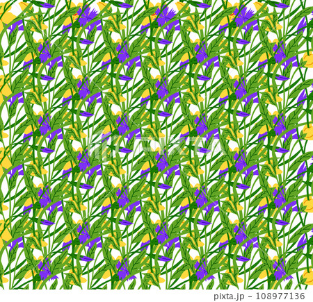 Flower pattern vector illustration. The continuous flower pattern on dress created sense harmony The continual repetition floral motif added visual interest The flower pattern concept celebrated Flower pattern vector illustration. The continuous flower pattern on dress created sense harmony The continual repetition floral motif added visual interest The flower pattern concept celebrated 108977136