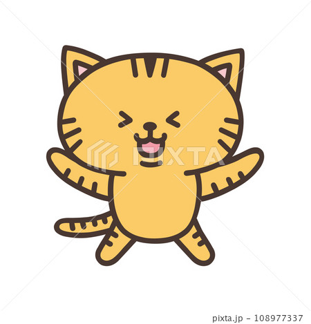 嬉しくてジャンプする猫 108977337