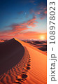 sunset over the desert 108978023