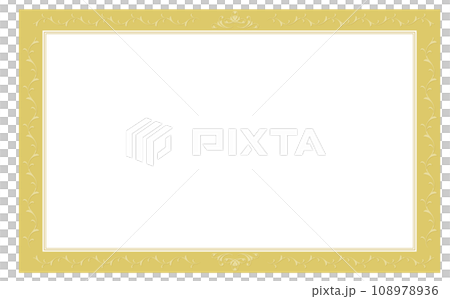 golden framed frame background material 108978936