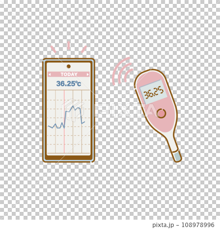 女性の健康：基礎体温を体温計と連動したスマートフォンアプリで記録管理 108978996