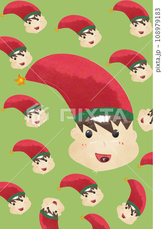 seamless pattern with funny faces 108979183