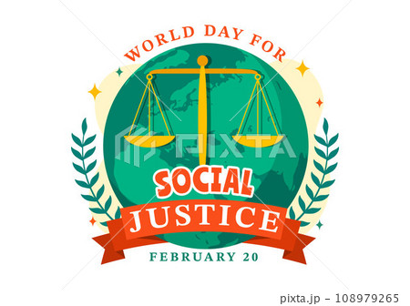 World Day of Social Justice Vector Illustration on February 20 with Scales or Hammer for a Just Relationship and Injustice Protection in Background World Day of Social Justice Vector Illustration on February 20 with Scales or Hammer for a Just Relationship and Injustice Protection in Background 108979265