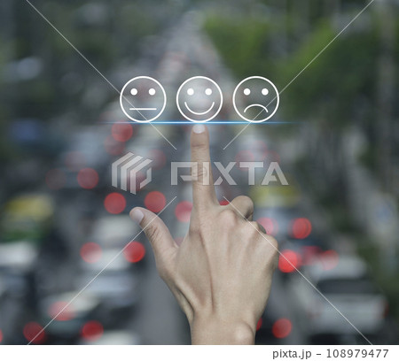 Business customer service evaluation and feedback rating concept Business customer service evaluation and feedback rating concept 108979477