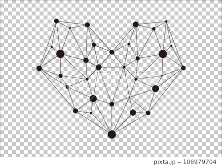 heart network material on white background 108979704