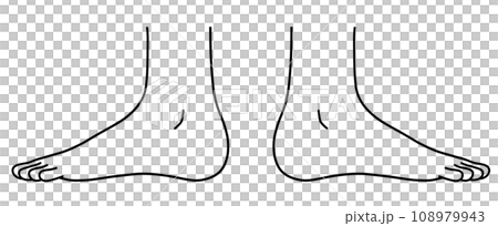 從側面看人腳的簡單圖解 從側面看人腳的簡單圖解 108979943