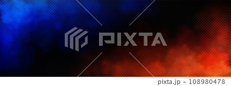 Blue and red smoke overlay effect 108980478