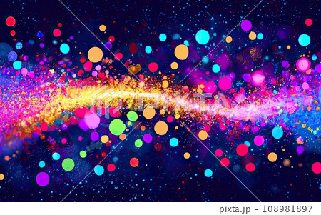 abstract multicolor sparkly glitter bursting on dark background abstract multicolor sparkly glitter bursting on dark background 108981897