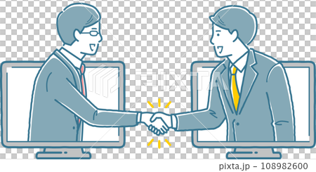 Image of a business deal being closed online 108982600