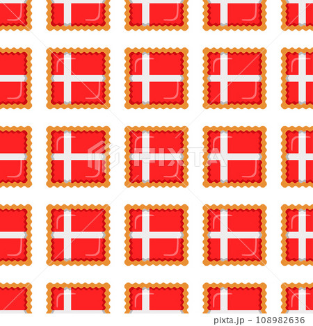 Pattern cookie with flag country Denmark in tasty biscuit 108982636