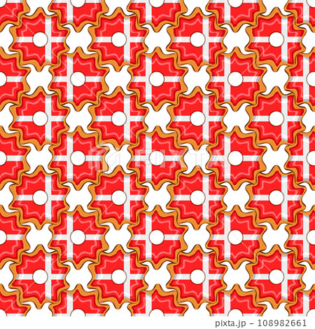 Pattern cookie with flag country Denmark in tasty biscuit 108982661