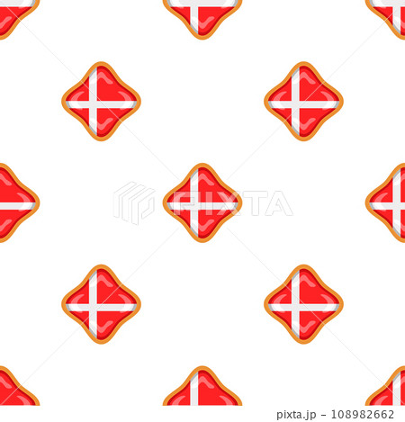 Pattern cookie with flag country Denmark in tasty biscuit 108982662