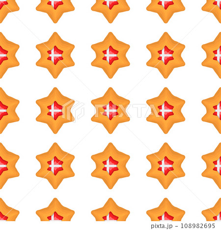 Pattern cookie with flag country Denmark in tasty biscuit 108982695