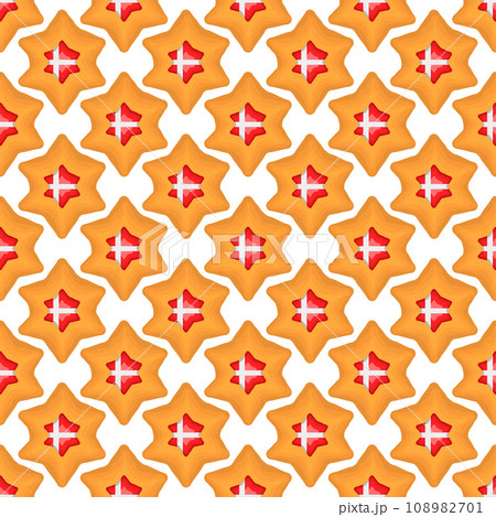 Pattern cookie with flag country Denmark in tasty biscuit 108982701