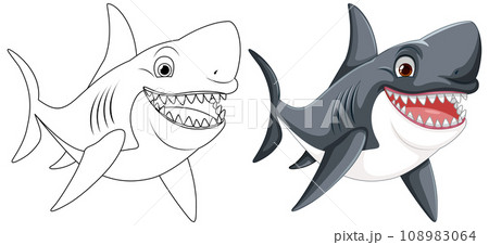 Great White Shark Smiling 108983064