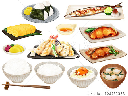 和食色々 日本料理 ご飯 おかず おにぎり 和食色々 日本料理 ご飯 おかず おにぎり 108983388