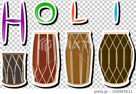Beautiful illustration on theme of celebrating annual holiday Holi Beautiful illustration on theme of celebrating annual holiday Holi 108983612