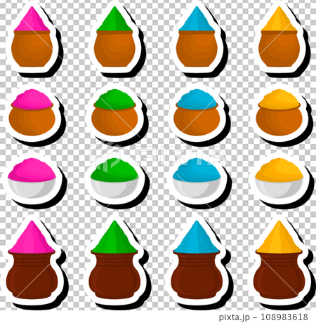 Beautiful illustration on theme of celebrating annual holiday Holi 108983618